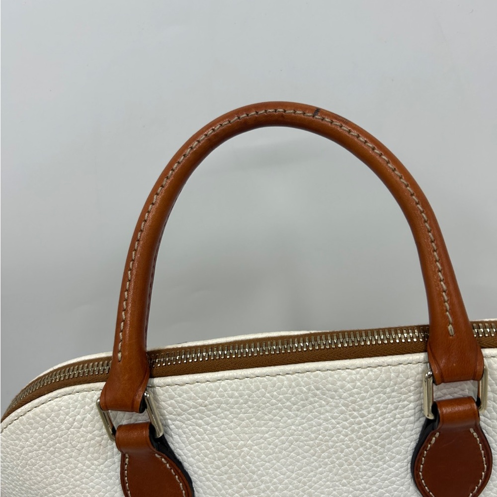 Dooney & Bourke White and Tan Bag - Picture 5 of 14